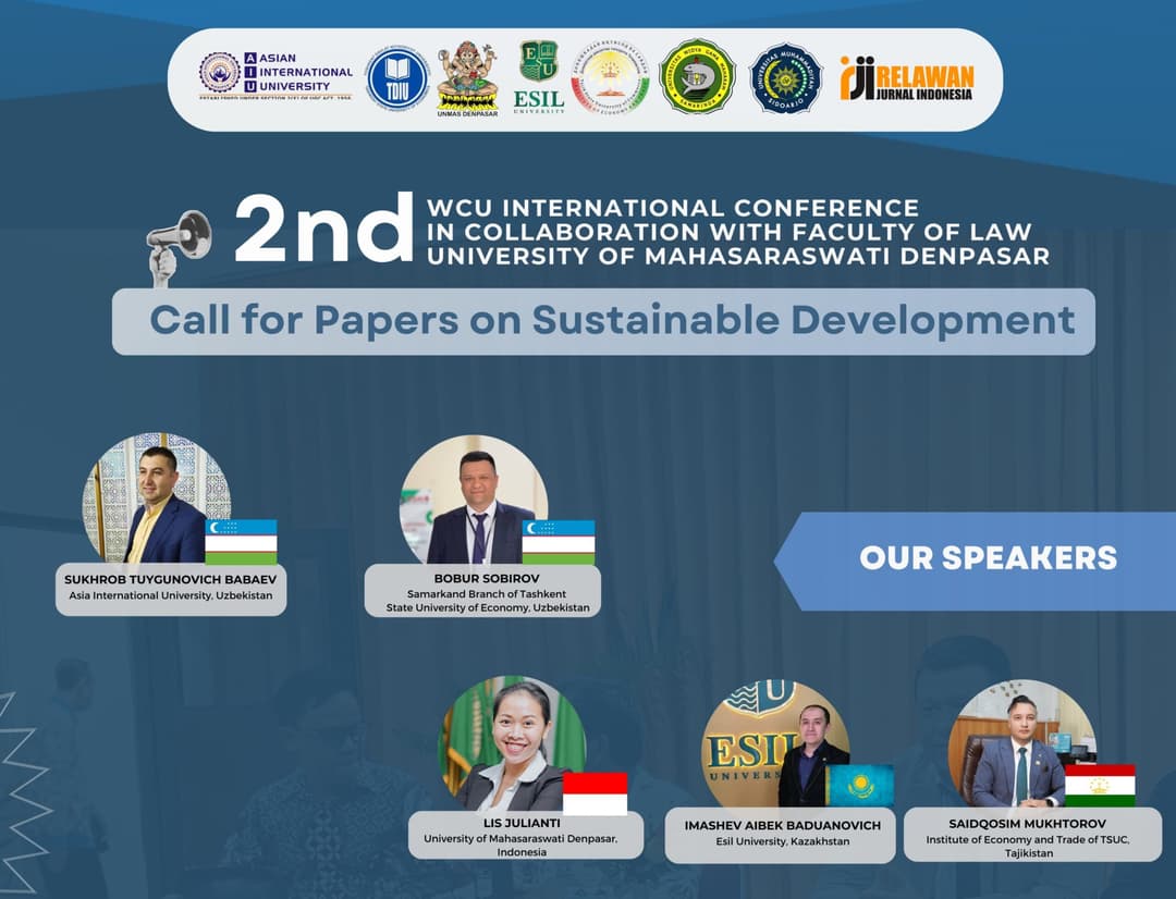An Esil University PhD Spoke at the International WCU Conference in Indonesia